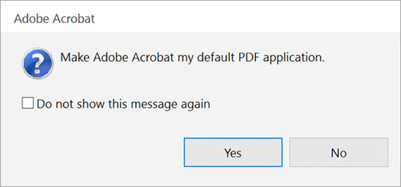 Adobe Acrobat Dialog