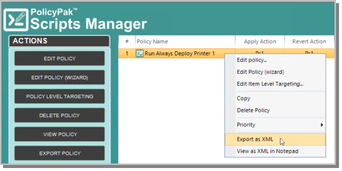 script manager for printer mapping