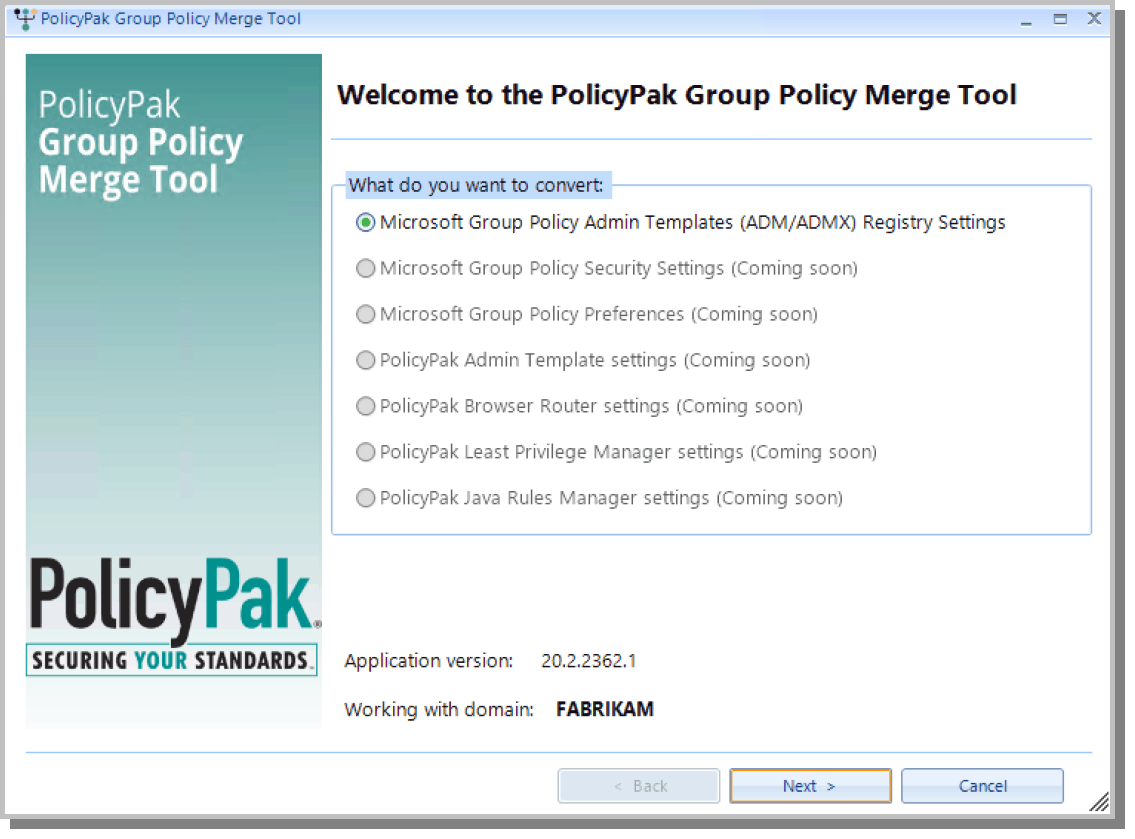 Group Policy Settings Merge Tool