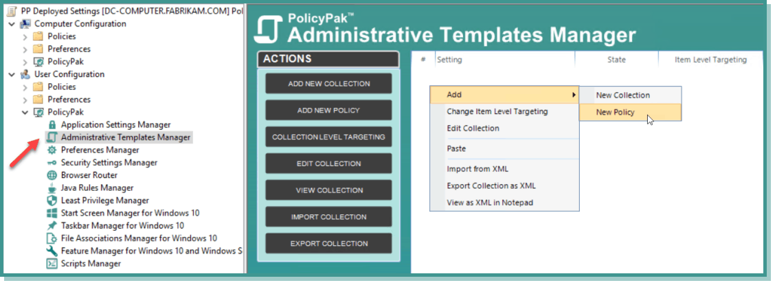 unified endpoint management administrative templates manager