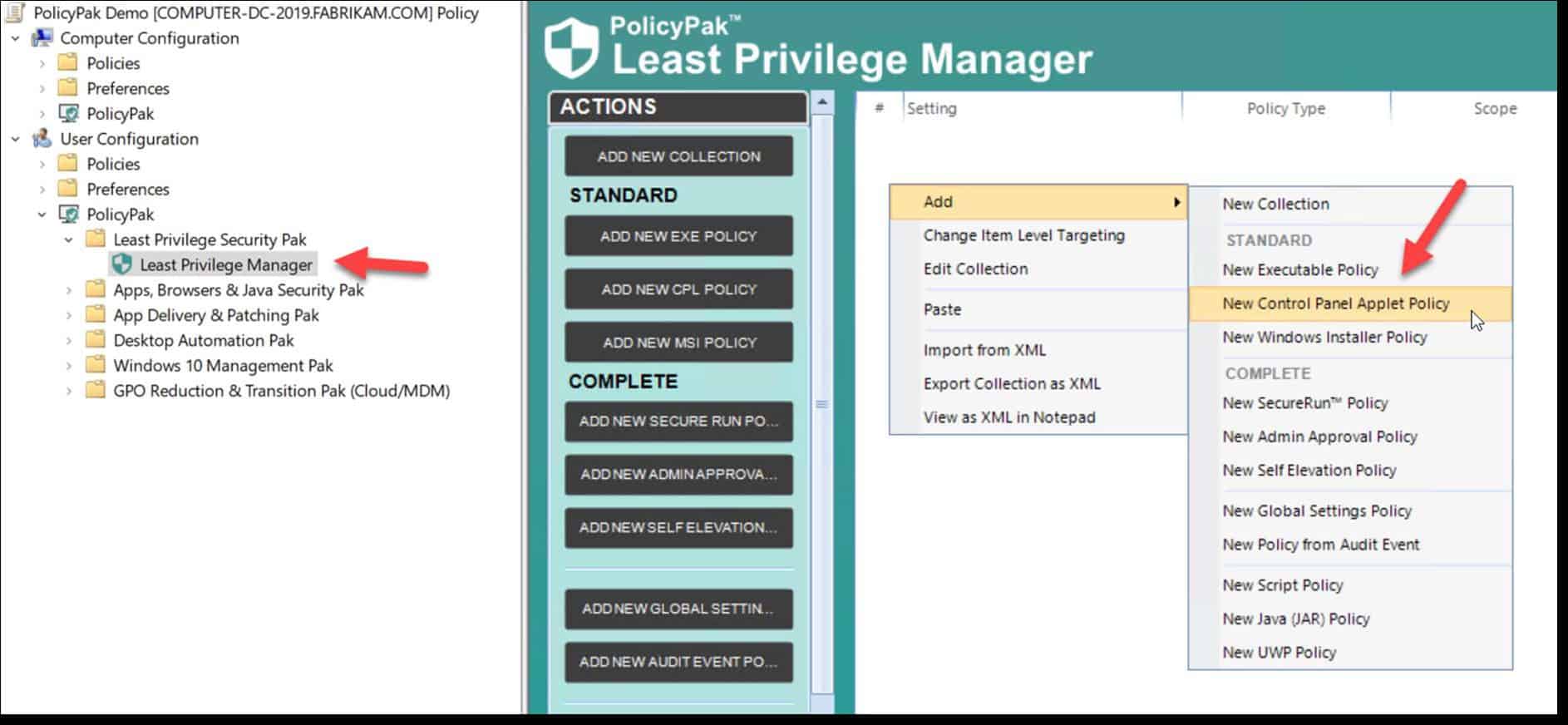least privilege manager 